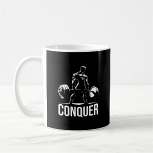 Caneca De Café CONQUER - Gym Motivacional, Animação de Malhação d