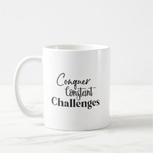 Caneca De Café Conquiste os desafios do sucesso do Gym Hustle mot