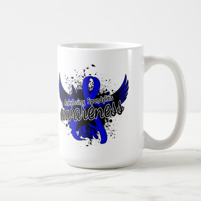 Caneca De Café Consciência Ankylosing 16 de Spondylitis (Direita)
