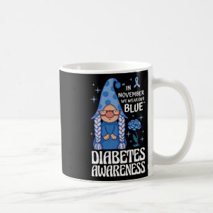 Caneca De Café Consciência da diabetes. Em Novembro Vestimos Noss