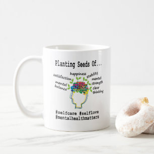 Caneca De Café Consciência da Saúde Mental Autocuidado