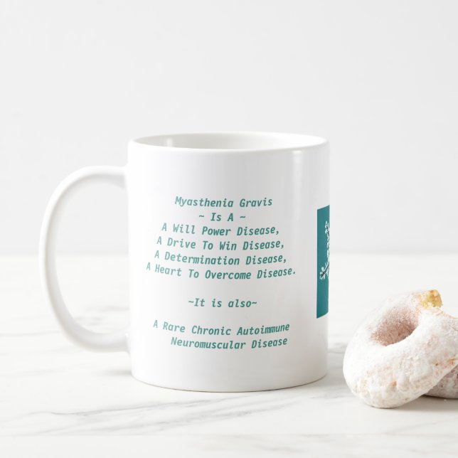 Caneca De Café Consciência de Gravis da miastenia (Com Donut)