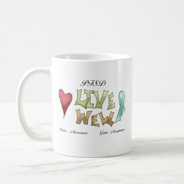 Caneca De Café Consciência de PTSD (Esquerda)