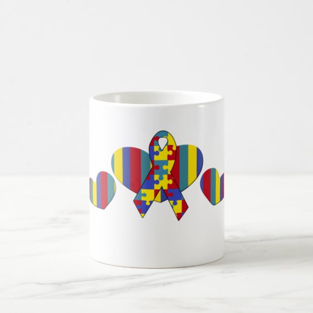 Caneca De Café Consciência do autismo (Centro)