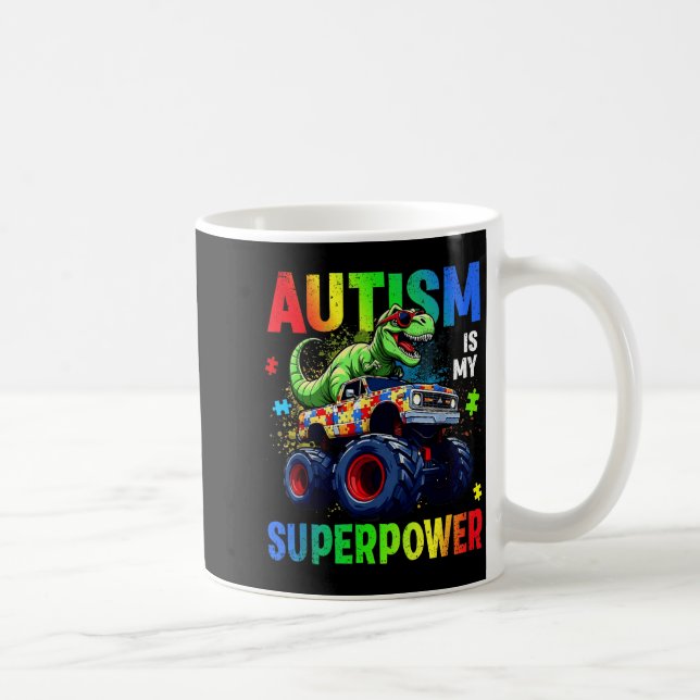 Caneca De Café Consciência do Autismo é Caminhão Superpoderoso Tr (Direita)