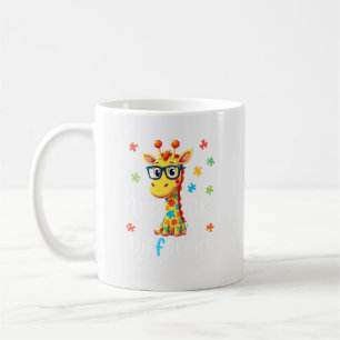 Caneca De Café Consciência do Autismo Girafa Fofa Animal É Ok Ser