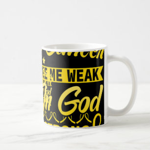 Caneca De Café Consciência do Cancer infantil Deus me mantém fort