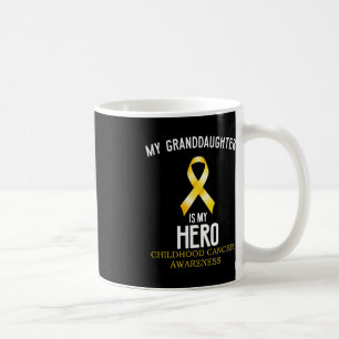 Caneca De Café Consciência do cancer infantil Minha neta é minha