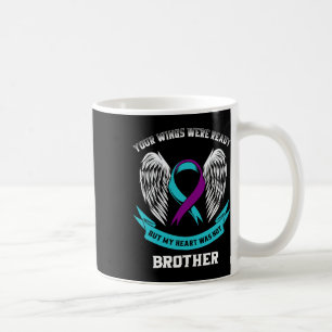 Caneca De Café Consciência do Suicídio Roxo Teal Irmãos Suicidas