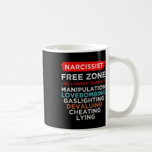 Caneca De Café Consciência Narcisista da Zona Livre Narcisista (Direita)