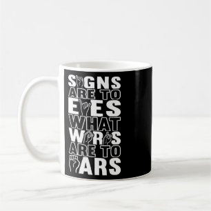 Caneca De Café Consciência Surda Língua de Sinais Americana Língu