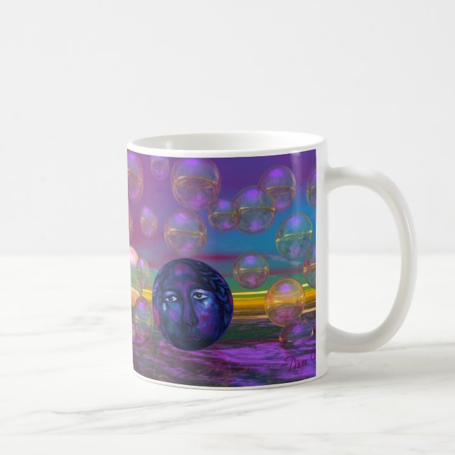 Caneca De Café Consciência violeta e Dourado da piedade - (Direita)