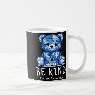 Caneca De Café Consciencialização do Autismo Seja Gentil Use Azul