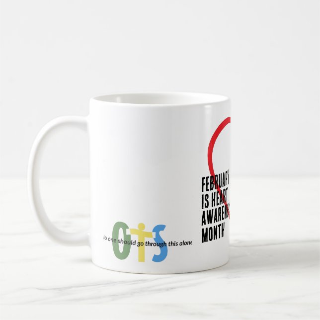 Caneca De Café Conscientização Cardíaca, Presente de Cirurgia e R (Esquerda)