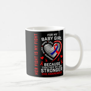 Caneca De Café Conscientização da Chd Bebê Menina Filha Doença Ca