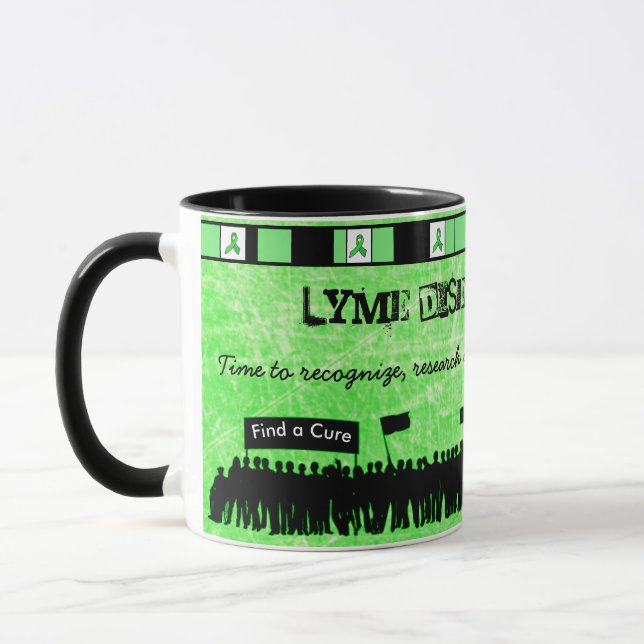 Caneca de Café Conscientização da Doença de Lyme V (Esquerda)