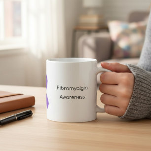 Caneca De Café Conscientização da Dor Crônica da Fibromialgia
