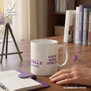 Caneca De Café Conscientização do Alzheimer Hashtag Acabe com o A