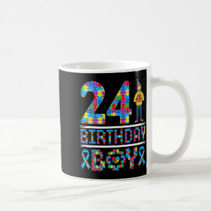 Caneca De Café Conscientização do Autismo 24º Aniversário Menino 