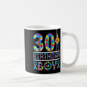 Caneca De Café Conscientização do Autismo Aniversário de 30 anos