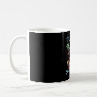 Caneca De Café Conscientização do Autismo Presente de Nana Puzzle