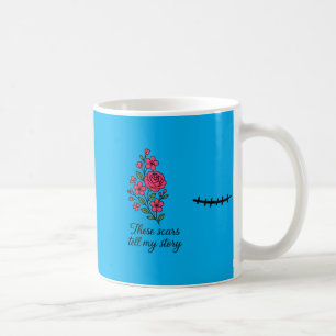 Caneca De Café Conscientização do Câncer de Mama Floral Mastectom