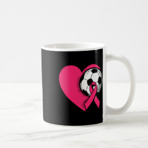 Caneca De Café Conscientização do Câncer de Mama Futebol Fita Ros
