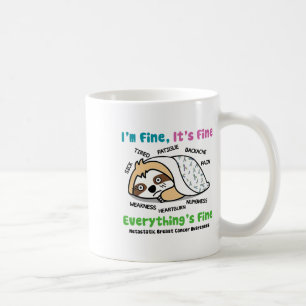 Caneca De Café Conscientização do Câncer de Mama Metastático Esto