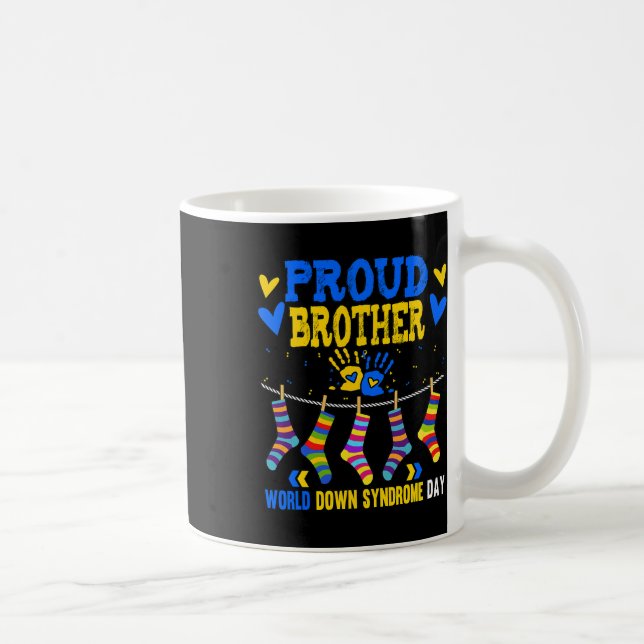 Caneca De Café Conscientização do Irmão sobre a Síndrome de Down  (Direita)