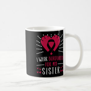 Caneca De Café Conscientização do Mieloma Múltiplo Eu Uso Burgund