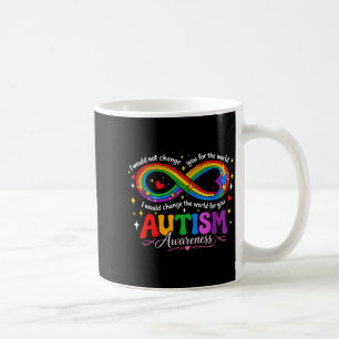 Caneca De Café Conscientização infinita do autismo mãe arco-íris