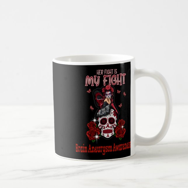 Caneca De Café Conscientização sobre Aneurisma Cerebral A Luta De (Direita)