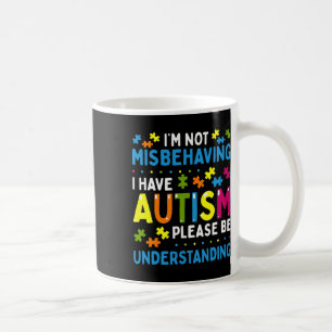 Caneca De Café Conscientização sobre Autismo Não Estou Me Comport