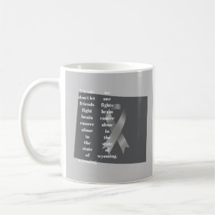 Caneca De Café Conscientização sobre Câncer Cerebral em Wyoming