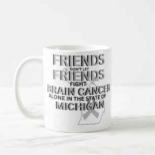 Caneca De Café Conscientização sobre o Câncer Cerebral em Michiga