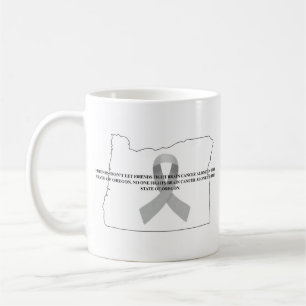 Caneca De Café Conscientização sobre o Câncer Cerebral no Oregon 