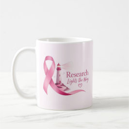 Caneca De Café Conscientização sobre o Câncer de Mama Laço Rosa P