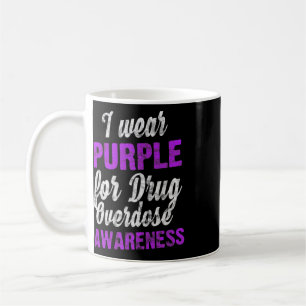 Caneca De Café Conscientização sobre overdose de drogas Eu visto