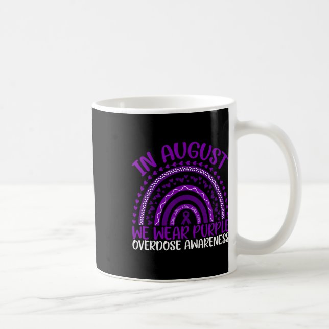 Caneca De Café Conscientização sobre overdose em agosto usamos ro (Direita)