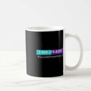 Caneca De Café Conscientização sobre Prevenção do Suicídio 1-800-