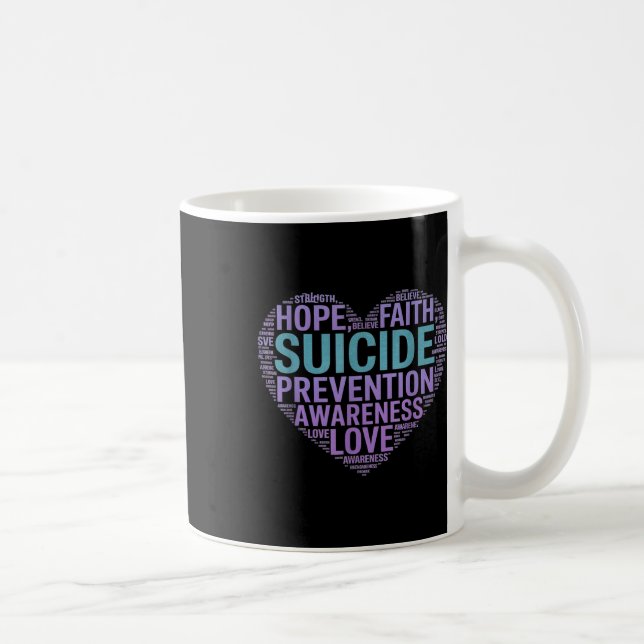 Caneca De Café Conscientização sobre Prevenção do Suicídio Luta E (Direita)