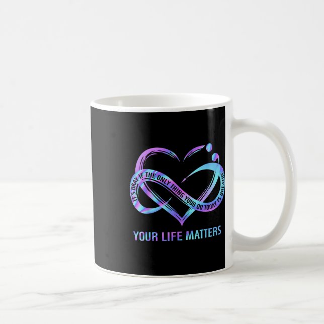 Caneca De Café Conscientização sobre Prevenção do Suicídio Sua Vi (Direita)