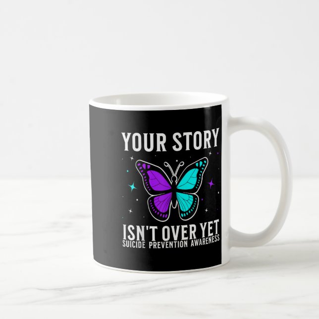 Caneca De Café Conscientização sobre Suicídio Suporte Mês de Cons (Direita)