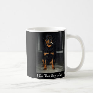 Caneca De Café Consegui esse cachorro em Rottweiler fumando cigar