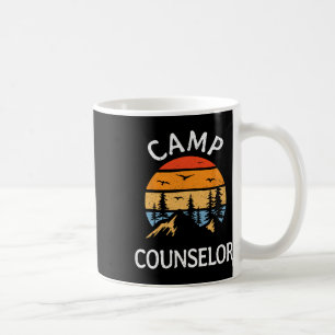 Caneca De Café Conselheiro de Acampamento Retro Verão Diretor Equ