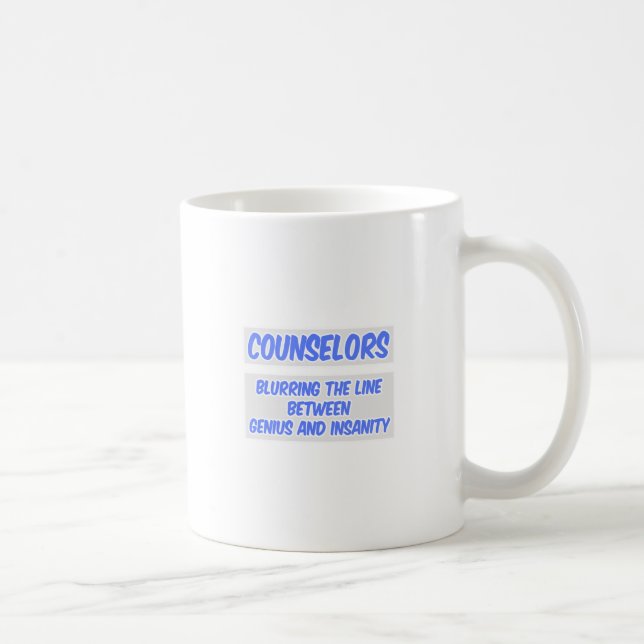 Caneca De Café Conselheiro Piada. Gênio e Sanidade (Direita)