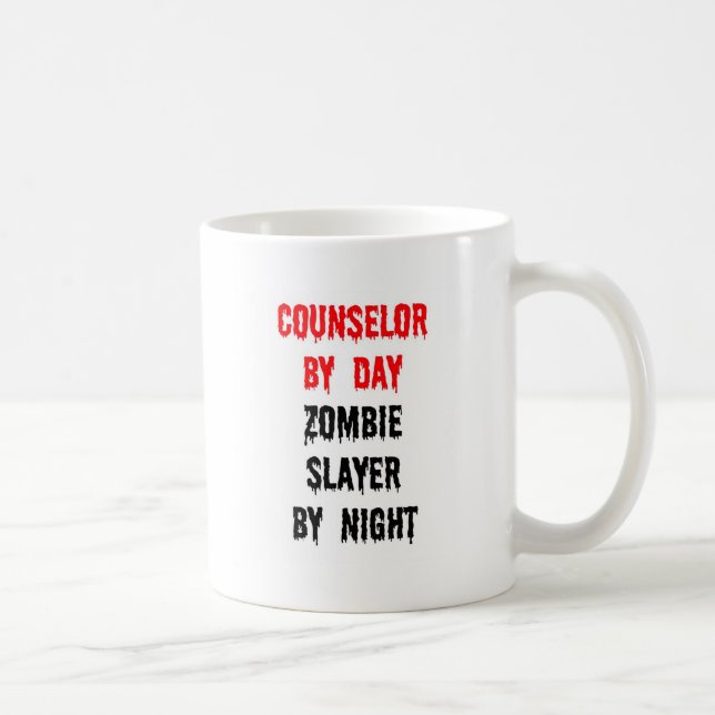 Caneca De Café Conselheiro por Dia Zombie Slayer by Night (Direita)
