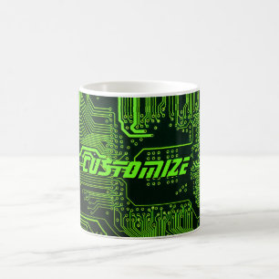 Caneca De Café Conselho de Circuito Eletrônico Verde PCB Personal