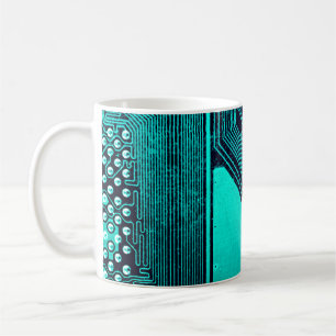 Caneca De Café Conselho de circuito. Tecnologia de hardware de co
