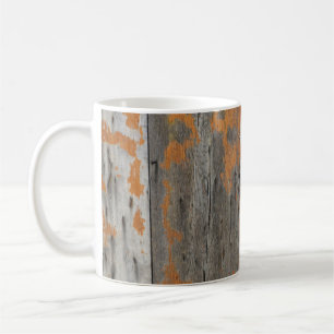 Caneca De Café Conselho de madeira laranja e castanha